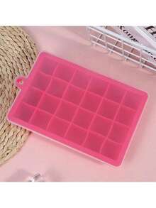 1pc 24-Cavity Silicone Ice Cube Tray With Lid, Flexible Silicone Ice Cube Mold With Cover, Ice Cube Maker, Kitchen DIY, Long-Lasting Drink Chiller For Whiskey And Cocktails, Reusable - Multicolor - View 7