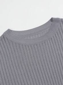 Whitmere Spring Summer Autumn Breathable Japanese Korean Style Casual Unisex Versatile Solid Color Men Women Round Neck Knit Sweater Pullover - Grey - View 6