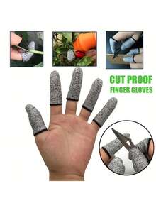 6pcs Reusable Finger Protectors - Anti-Slip And Cut-Resistant, Thumb And Fingertip Protectors, Extend Glove Life, Cut-Resistant Finger Protectors, Suitable For Outdoor Work. - Multicolor - View 1