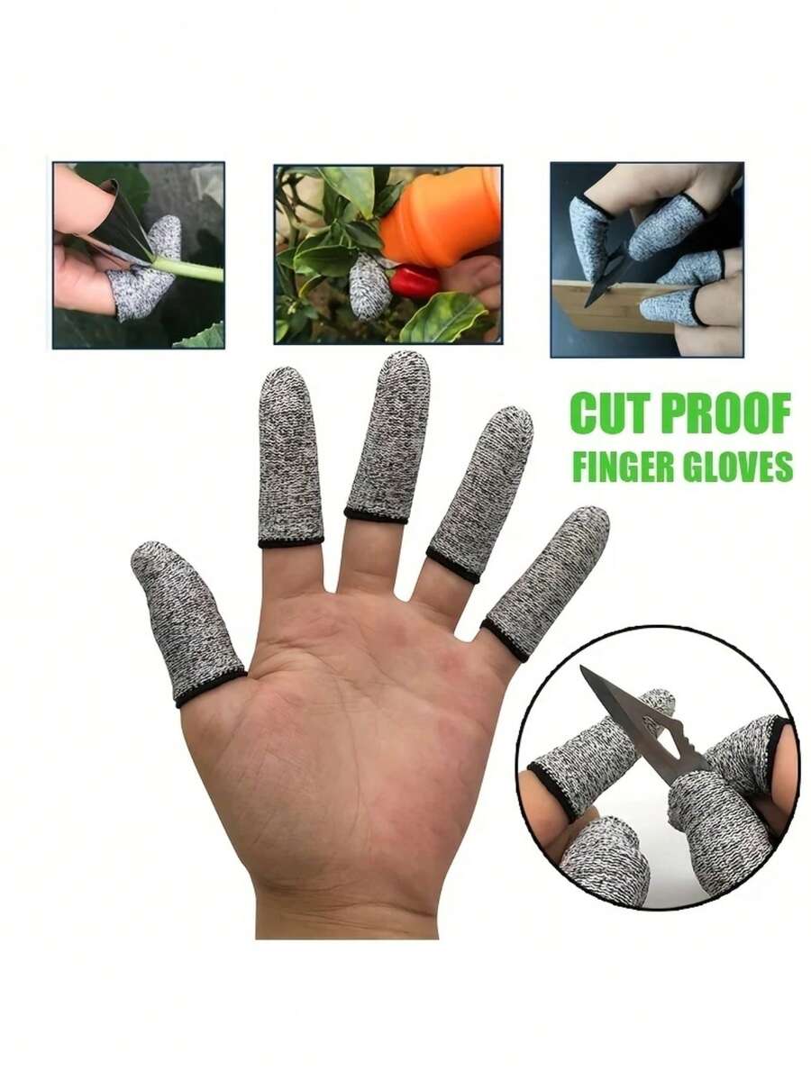 6pcs Reusable Finger Protectors - Anti-Slip And Cut-Resistant, Thumb And Fingertip Protectors, Extend Glove Life, Cut-Resistant Finger Protectors, Suitable For Outdoor Work. - Multicolor - View 1