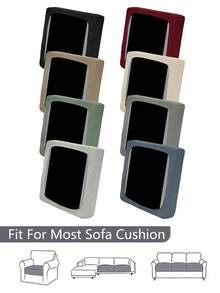 1pc Striped Plaid Sofa Seat Cushion Cover, All Season Modern Minimalist Stretch Sofa Slipcover, Scratch-Resistant, Anti-Slip, Dust-Proof, Washable, Suitable For Living Room, Bedroom, Study, Light Gray, Dark Gray - Light Grey - View 5