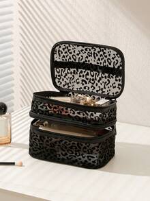 2/3 Layer Makeup Bag With Large Capacity, New Mesh Cosmetic Organizer Bag, Transparent Visible Makeup Storage, Can Hold Makeup Brushes, Powder Puffs, Lipsticks, Etc. - Multicolor - View 2