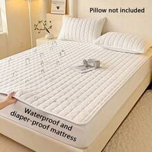1pc Quilted Waterproof Anti-Urine Thin Mattress Cover, Suitable For Bedroom, Hotel, Hospital, Dorm, Nursing Home, 90gsm Fabric Weight - Multicolor - View 11