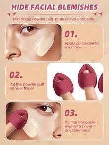 26PCS Makeup Tools Set Including:20PCS Makeup Brush Set+1pc Multi-Functional Zipper Toiletry And Cosmetic Bag Waterproof+2PCS Makeup Sponges+1pc Mini Makeup Sponges+1pc Triangle Powder Puffs+1pc Mini Air Cushion Powder Puffs - Burgundy - View 8