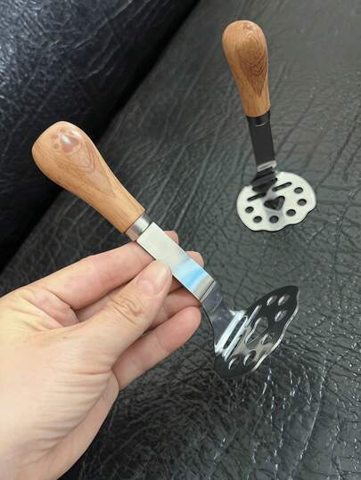 1个不锈钢土豆捣碎器，手动压泥器，厨房小工具