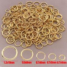 30/50pcs 5 Sizes 18K Gold Plated Open Jump Rings 4/5/6/8/10mm Flat Round Jump Rings Metal O Rings Split Round Ring For Jewelry Bracelet Earring Keychain - Multicolor - View 2