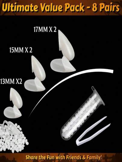 1/3/Multi-Size Vampire Fangs Party Costume Denture Accessories Halloween Vampire Fangs Resin Imitation Teeth Cosplay Props Pranking Tools Surprise Gifts