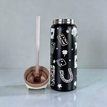 O'WALAFreeSip    24oz 710ml /32oz 950ml Cup Vacuum Flasks & Thermoses Water Bottle Drinkware Thermo Tumbler Stainless Steel Thermal Mug Cold Hot Coffee - Good luck-32oz - 查看 3