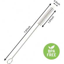 Straw Cleaner Brush Set, 6-Piece Set Of Long Cleaning Brushes For Tumbler, Water Bottle, Sippy Cups, Pipes, Tubes, Stainless Steel Drinking Straws, Glass Silicone Metal Straws Or Hummingbird Feeders - 預設 - 查看 2