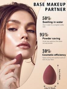 26PCS Makeup Tools Set Including:20PCS Makeup Brush Set+1pc Multi-Functional Zipper Toiletry And Cosmetic Bag Waterproof+2PCS Makeup Sponges+1pc Mini Makeup Sponges+1pc Triangle Powder Puffs+1pc Mini Air Cushion Powder Puffs - Burgundy - View 10