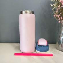 32 Oz Outdoor Sports Water Cup Water Bottle Stainless Steel Vacuumowala Insulated Cup With Lid And Straw Suitable For Water, Iced Tea Or Coffee. - 彩色 - 查看 23