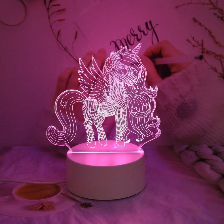 1pc USB Powered 3D Cute Bear Night Light - Creative Animal Design, Suitable For Home Decor, Great For Living Room And Bedroom, Ideal Birthday Or Holiday Gift