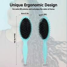 Hair brushes-UK+EU 粉色卷发梳套装,包含卷发喷雾瓶、边缘梳和尖尾梳,可在干湿头发上打造蓬松卷发,防静电顺滑造型工具,女士适用 - 彩色 - 查看 13