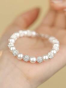 1件优雅女士珠宝S925纯银手镯，闪亮手镯，高端时尚百搭，派对礼物 - #1 - 查看 4