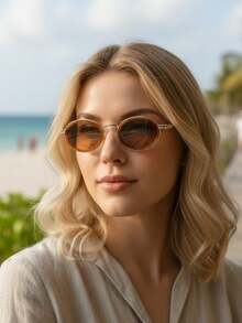 WOMEN'S Y2Y CAT OVAL   LENS - CAQUI COM MARROM - View 2