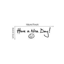 "Have A Nice Day!"Positive Affirmation Sticker Smiling Face Decal - Multicolor - View 4