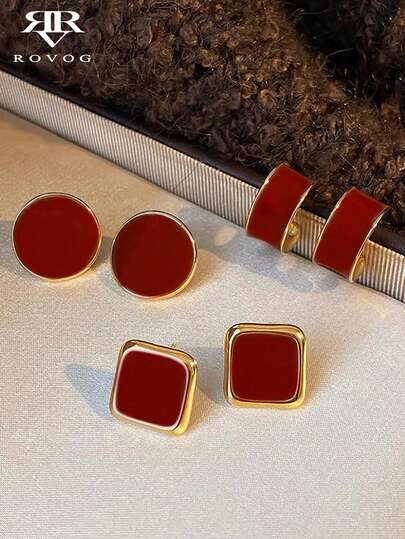 3 Pairs Minimalist Elegant Personalized Fashion Daily Casual Earrings Set, Suitable For Wedding, Holiday Gifts, Party, Vacation