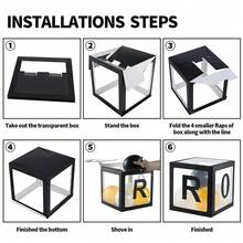4pcs/Set 25cm 2026 Black Graduation Balloons Box, Graduation Party Decorations, Proud Of You 2026 Graduation Party Background Decor - Black - View 5