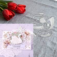 Creative Swan Dies, DIY Scrapbooking Album And Embossing Stencil, Greeting Card Making Tool, Card Paper Cutting Crafts ,Gift Card Making Template Die Cuts. - Silver - View 5