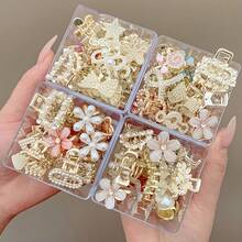 48 chiếc kẹp tóc nhỏ bằng kim loại các loại, 1 chiếc ngẫu nhiên, thích hợp sử dụng hàng ngày, phụ kiện tóc tối giản thanh lịch; Nhiều kiểu dáng + trang trí ngọc trai/pha lê + hộp quà, thiết kế tinh tế, tiết kiệm chi phí và đa dụng. - Nhiều màu - Xem 5