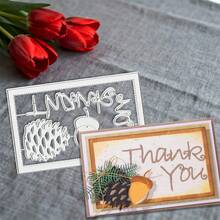 Creative Thank You Dies, DIY Scrapbooking Album And Embossing Stencil, Greeting Card Making Tool, Card Paper Cutting Crafts ,Gift Card Making Template Die Cuts. - Silver - View 7
