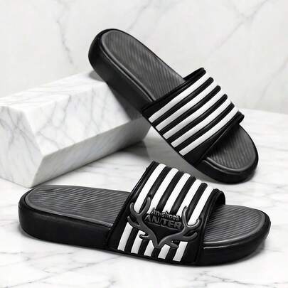 2026 Spring/Summer New Men's Soft-Sole Slippers, Non-Slip Wear-Resistant Slippers, EVA Lightweight Elastic Soft Slipper Sole, Indoor Casual Slip On Slippers, Outdoor Beach Flip Flops