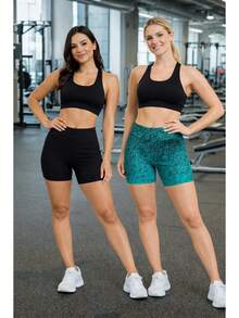 Kit 2 Shorts Degrade + Short Plain Women's - 綠色 - 查看 1