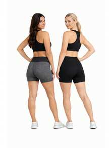 Kit 2 Shorts Degrade + Short Plain Women's - 灰色 - 查看 4