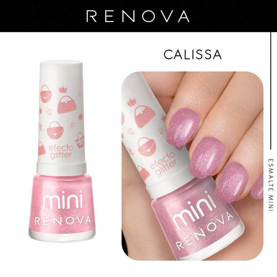 Esmalte de uñas MINI Renova, Color CALISSA, 7.7ml - Rosa - Ver 1