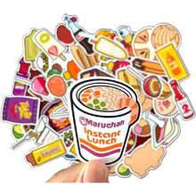 Mexican Food Vinyl Stickers, Snacks and Candy Stickers, Water Resistant, Set of 60, White,40841535 - Multicolor - Ver 6