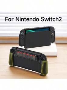 2 件套保护壳及保护套，防摔超薄 PC+TPU 握把外壳，带可折叠 Joy-Con 支架，180° 旋转，无缝对接，精准开孔，防滑人体工学摇杆帽，便携式游戏收纳包，含摇杆帽，绝佳节日礼物，Switch 2 配件，Switch 配件 - 彩色 - 查看 19