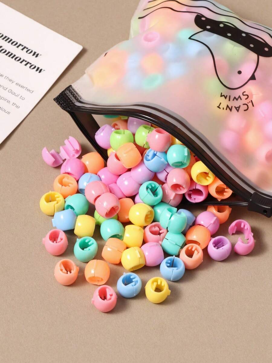 80个新款春季色彩迷你小发夹，甜美多巴胺刘海发夹，精致公主发箍，夏季女士发饰 - 彩色 - 查看 1