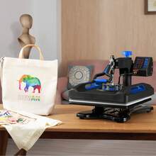 Heat Press Machine, 12 X 15 Inches, Fast Heating, 360 Swing Away Digital Sublimation T-Shirt Vinyl Transfer Printer With Anti-Scald Surface, Canvas Bag, Pillow, Banner, Blue - ‎12 x 15 英寸 - 查看 9