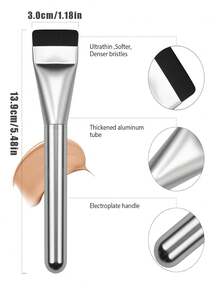 12支/5支/2支/1支扁平粉底刷套装，专为女性和化妆师设计，适用于液体粉底、天鹅绒三角粉扑、面膜刷、化妆刮刀等多种用途，可重复使用，易于清洁。这些化妆配件也适用于液体粉底和面膜。高品质韩国化妆刷，适用于膏状产品，干湿两用，是炎热天气化妆的必备之选，也是海滩妆容的理想工具，适合夏季旅行化妆，可用于粉底、面霜、BB霜等。 - 彩色 - 查看 4