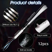 24pcs Fiber Optic Rods Bulk White Light Rods Wedding Fiber Optic Rods LED Light Rods Flash Rods Halloween Light Party Most Popular - White - View 12