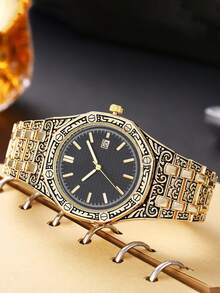 5-Piece Men's Quartz Watch Set, Minimalist Style, Round Alloy Case, Business Alloy Strap, Elegant Gift Set - Multicolor - View 6