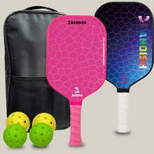Juego de raquetas de pickleball RANDISH, núcleo de 16 mm de grosor, incluye 2 palas de pickleball, 4 pelotas y 1 bolsa de transporte - Multicolor - Ver 20