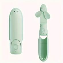 Quạt cầm tay mini di động sạc lại được, pin 1200mAh, quạt điện cá nhân 3 tốc độ điều chỉnh êm ái, thiết kế hình viên đạn 6 trong 1 tích hợp đèn pin. - Nhiều màu - Xem 16