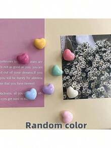 2pcs/5pcs/8pcs/10pcs/15pcs/18pcs New Pink Heart Shaped Magnetic Stickers, Cartoon Red Heart Plastic Fridge Magnets, Home Decor, Holiday Decoration, Gift, Fridge Decor, Kitchen Decor - Multicolor - View 15