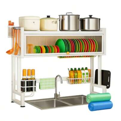 Escorredor à prova de poeira de armário multifuncional para pia Organizador 65cm/75cm/85cm