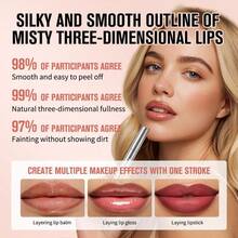 4Pcs Peel Off Lip Liner Stain Set Waterproof Nude Matte Lip Tint Non Fading Peel Off Lip Color Effortless Precision Full Coverage 24H Color Hold For All Skin Types - Eyeliner - Nhiều màu - Xem 6