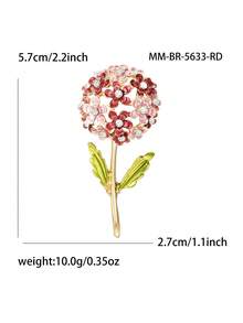 1 件金属花胸针，带彩色水钻装饰，女士发夹，适合情人节日常佩戴 - 花 - 查看 9