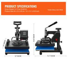 Heat Press, 12x10Inch T-Shirt Press Machine, T-Shirt Press Heat Press 30x23cm Printing Machine Heat Transfer Sublimation Machine For T-Shirts - ‎12 x 10in - View 7