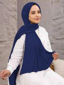 Simple Collection Modest Hijabi Women's Jersey Hijab With Elastic Edging - Multicolor - View 4