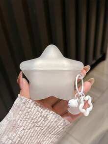 Glow-In-The-Dark Semi-Transparent Star Pattern Earphone Case, Compatible With Apple 1/2/3/4/Pro/Pro2(Nd)/Pro(3rd) - Silver - View 3