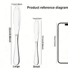 3pcs Durable 430 Stainless Steel Butter Spreader Knives, Butter Knife Spreaders, Premium Stainless Steel Butter Knives Curler, Butter Slicer With Holes, Butter Grater, 3-In-1 Multifunctional Serrated Kitchen Gadgets, Dishwasher - Multicolor - View 3