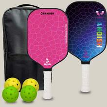 Juego de raquetas de pickleball RANDISH, núcleo de 16 mm de grosor, incluye 2 palas de pickleball, 4 pelotas y 1 bolsa de transporte - Multicolor - Ver 4