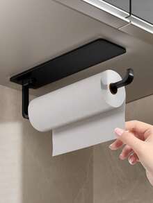 Bathroom Toilet Paper Holder - Plastic Adhesive Wall-Mounted Tissue Paper Rack, Waterproof Lightweight Toilet Paper Storage Organizer, Bathroom Hardware Accessories - Multicolor - View 7