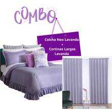 Combo Imperdible: Colcha + Cortinas al Mejor Precio BEAUTTY HOME - LAVANDA - Ver 1