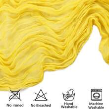 1/3pcs Yellow Cheese Cloth Tablecloth, Rustic Boho Cheese Cloth Tablecloth, Wedding Decoration, Birthday Party, Bridal Shower Table Center Decor - Multicolor - View 8